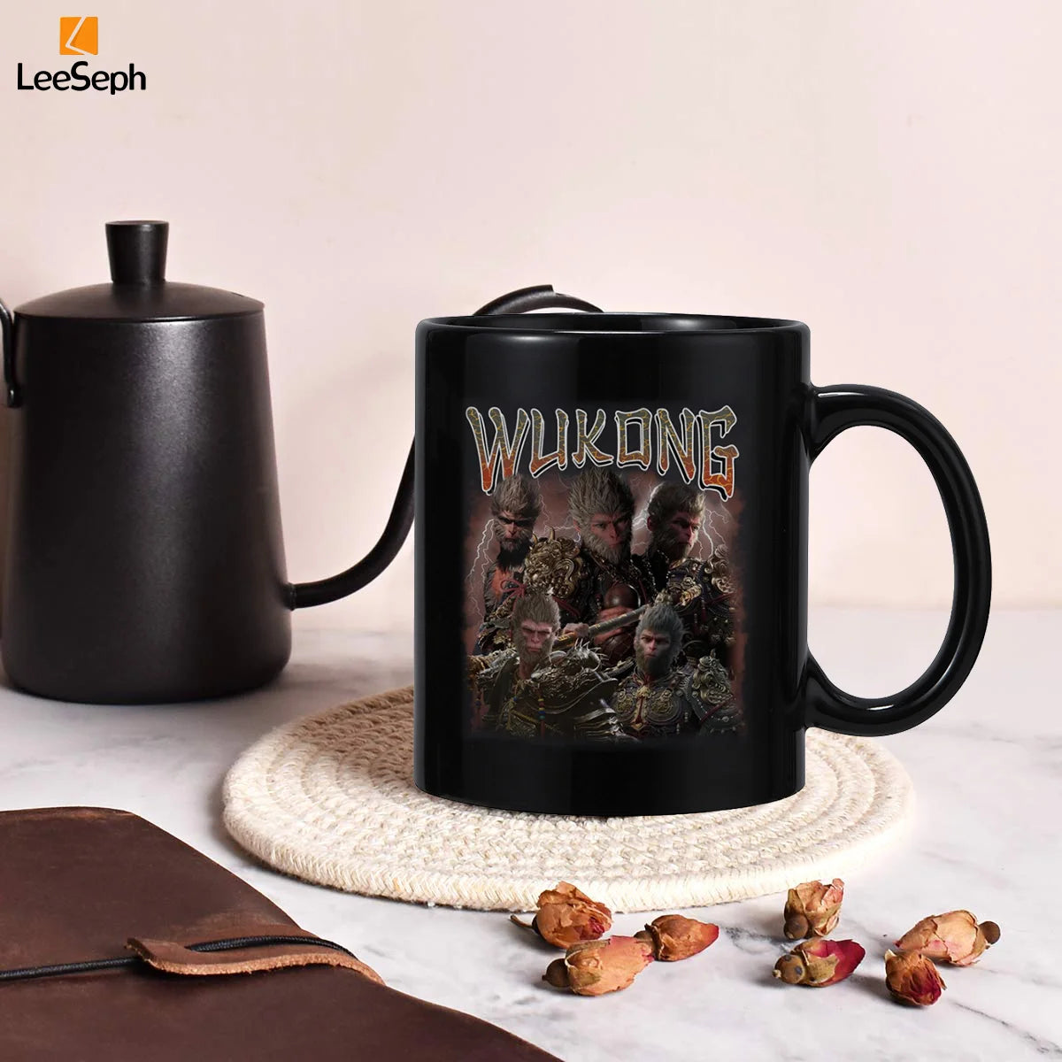 Black Myth: Wukong Ceramic Mug – Dual Spirit Edition (Black)