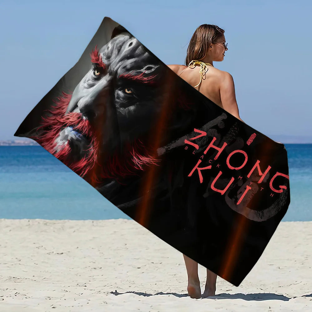 Black Myth: Zhong Kui Towel – Chinese Mythology Dark Temple