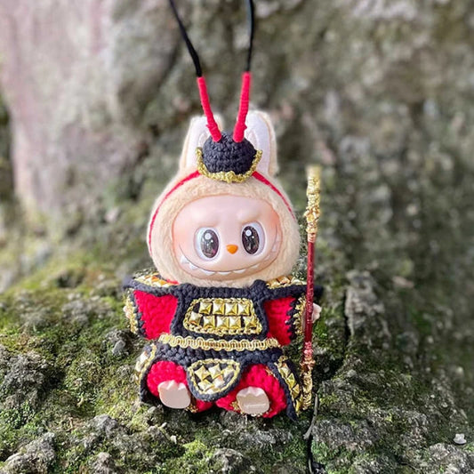 Labubu Sun Wukong Plush – Red Warrior Armor Edition (17cm)