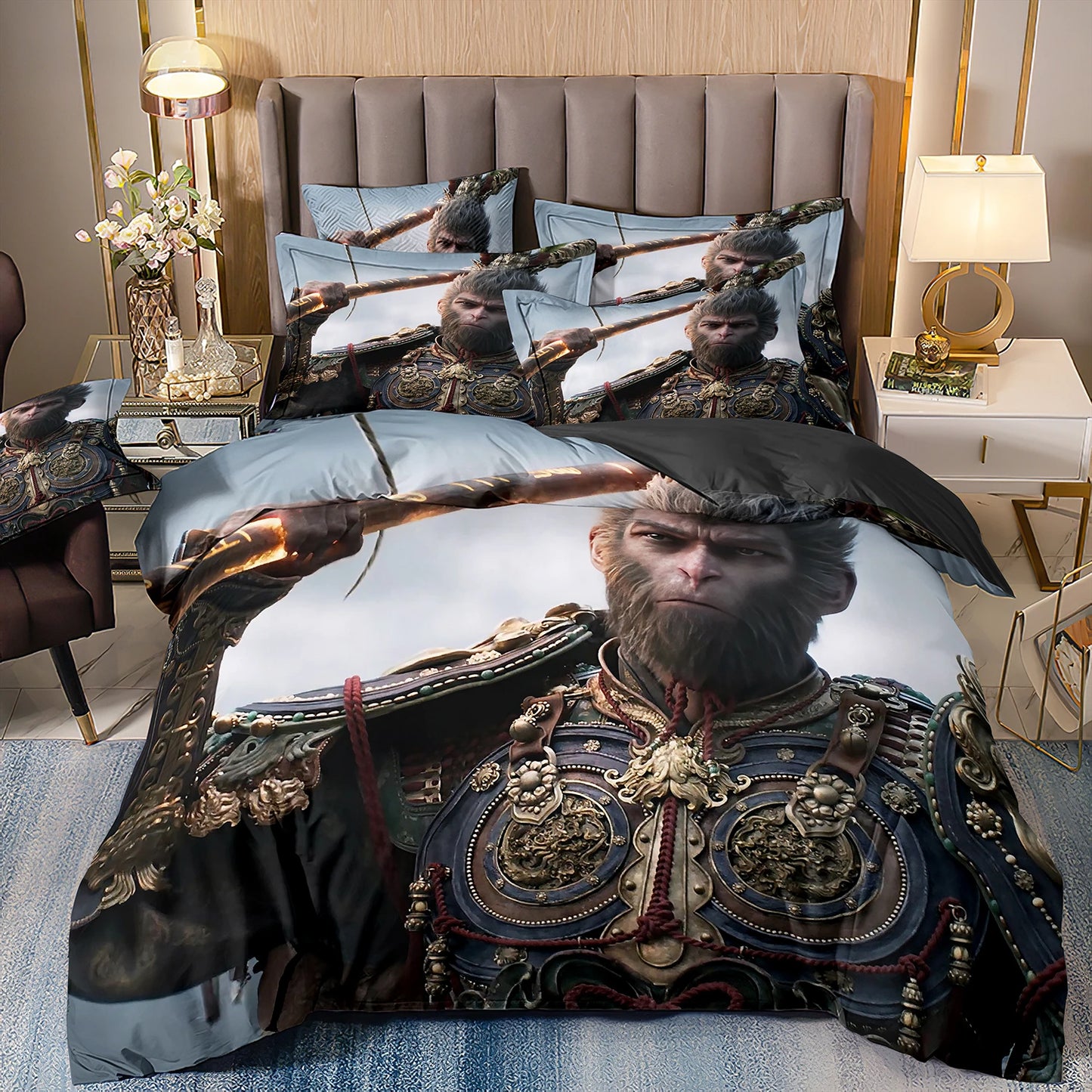 Black Myth Wukong Bedding Set – Great Sage Battle Armor