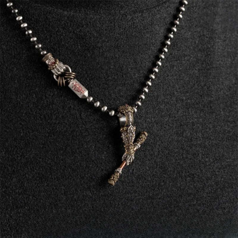Black Myth: Wukong Monkey King Necklace – Limited Edition Legendary Staff Pendant