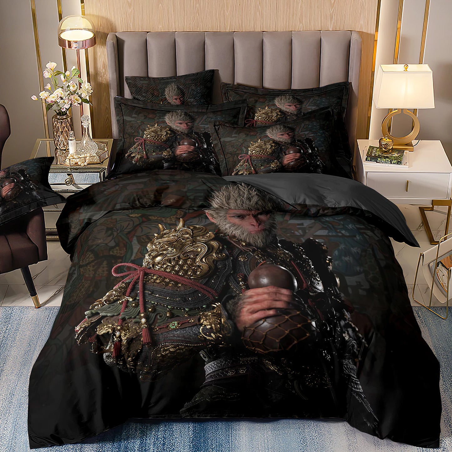 Black Myth Wukong Bedding Set – Great Sage Golden Armor