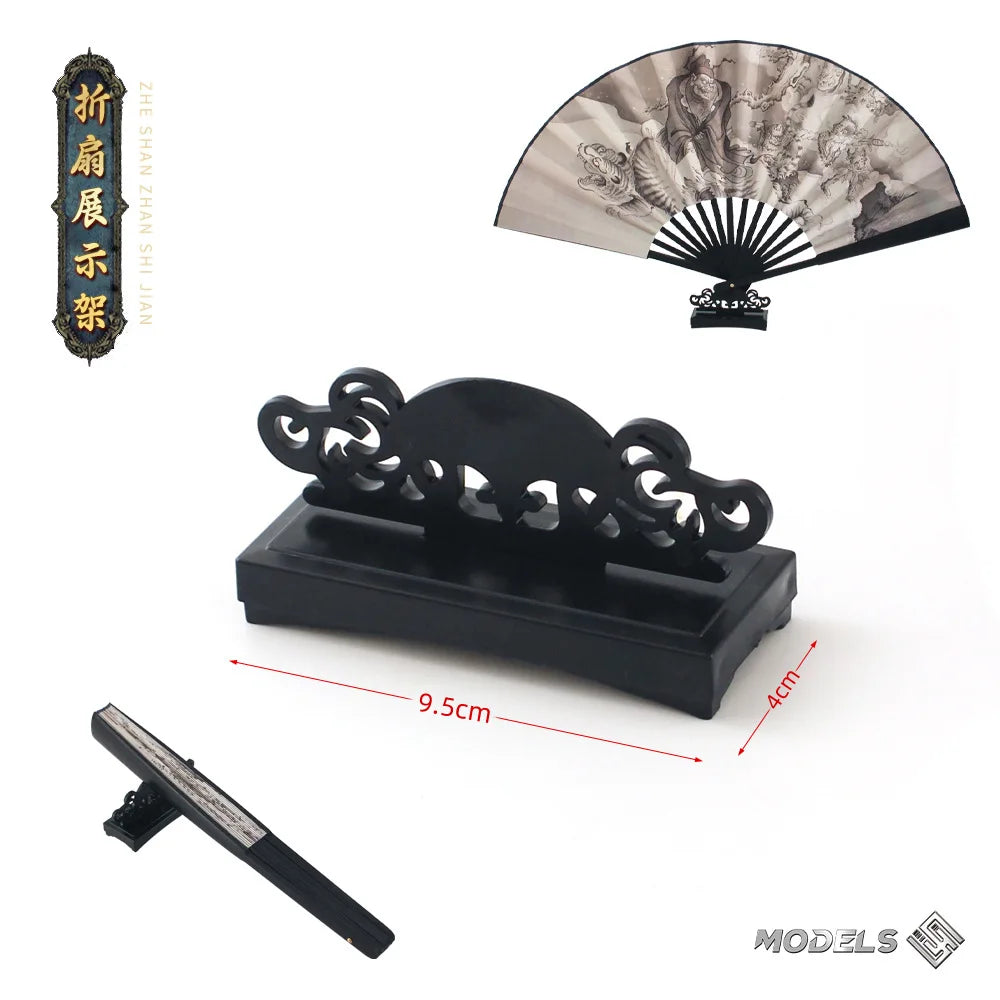 Black Myth: Zhong Kui Folding Fan – 34cm Collector’s Edition with Stand