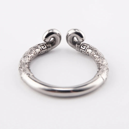Silver Legacy : Bague Mythe Noir (32mm)