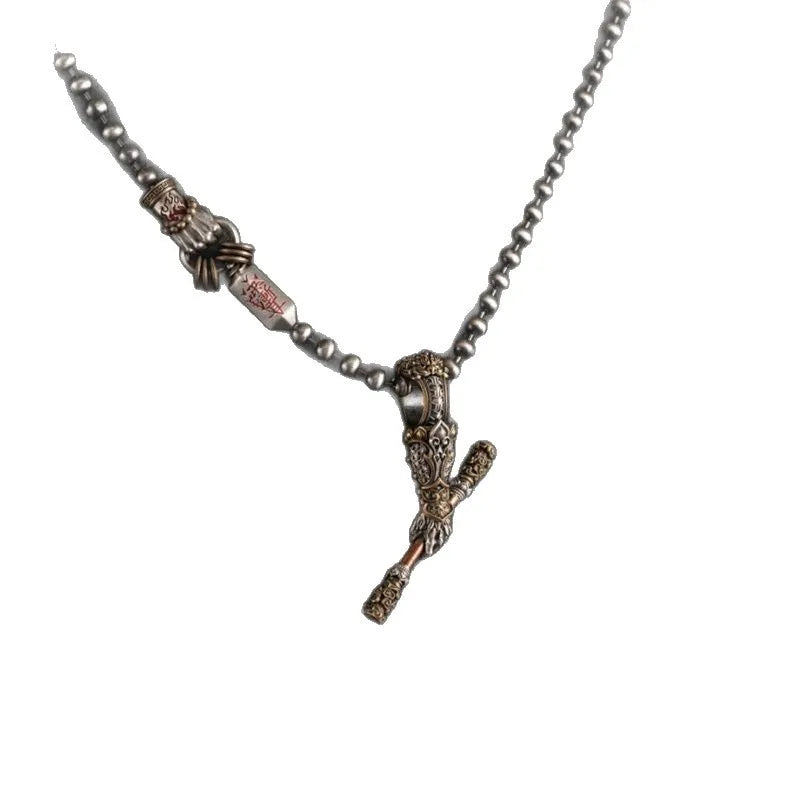 Black Myth: Wukong Monkey King Necklace – Limited Edition Legendary Staff Pendant