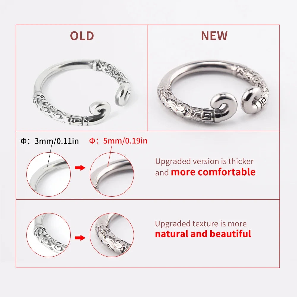 Silver Legacy : Bague Mythe Noir (30 mm)