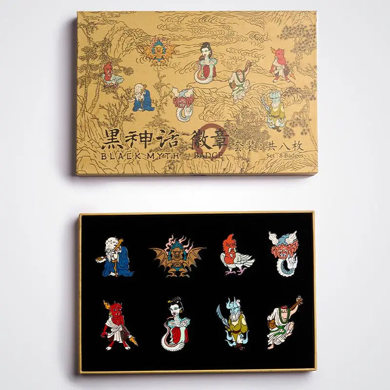 Limited Collector’s Edition Pin Set – Black Myth: Wukong (8 Badges)
