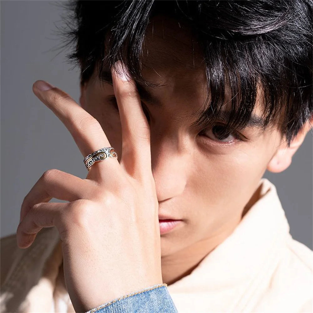 Black Myth Wukong Silver Crown Ring