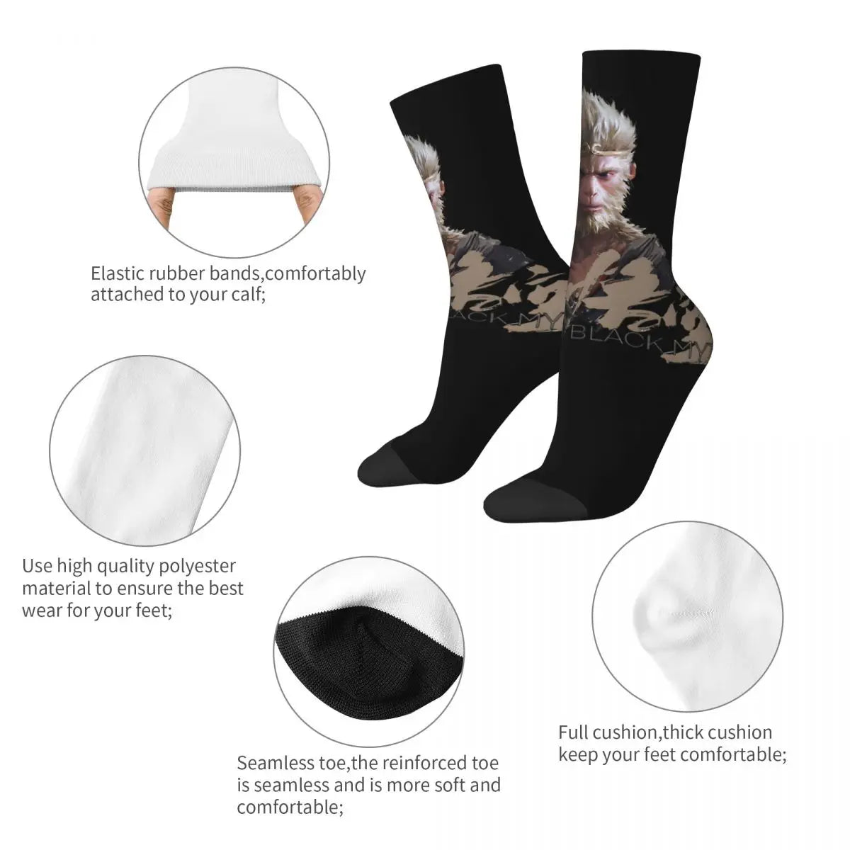 Black Sun Wukong Socks - Black Myth : Wukong