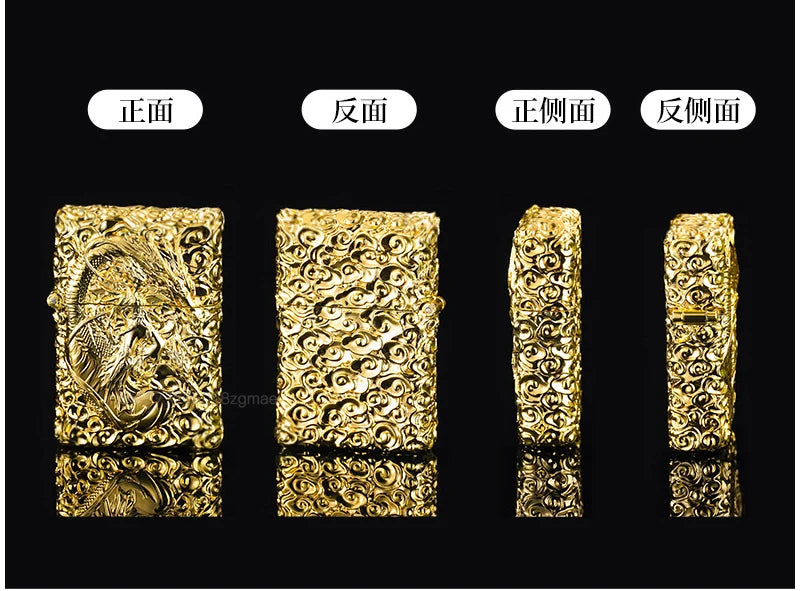 Black Myth Wukong Black Metal Kerosene Lighter with Sun Wukong Relief