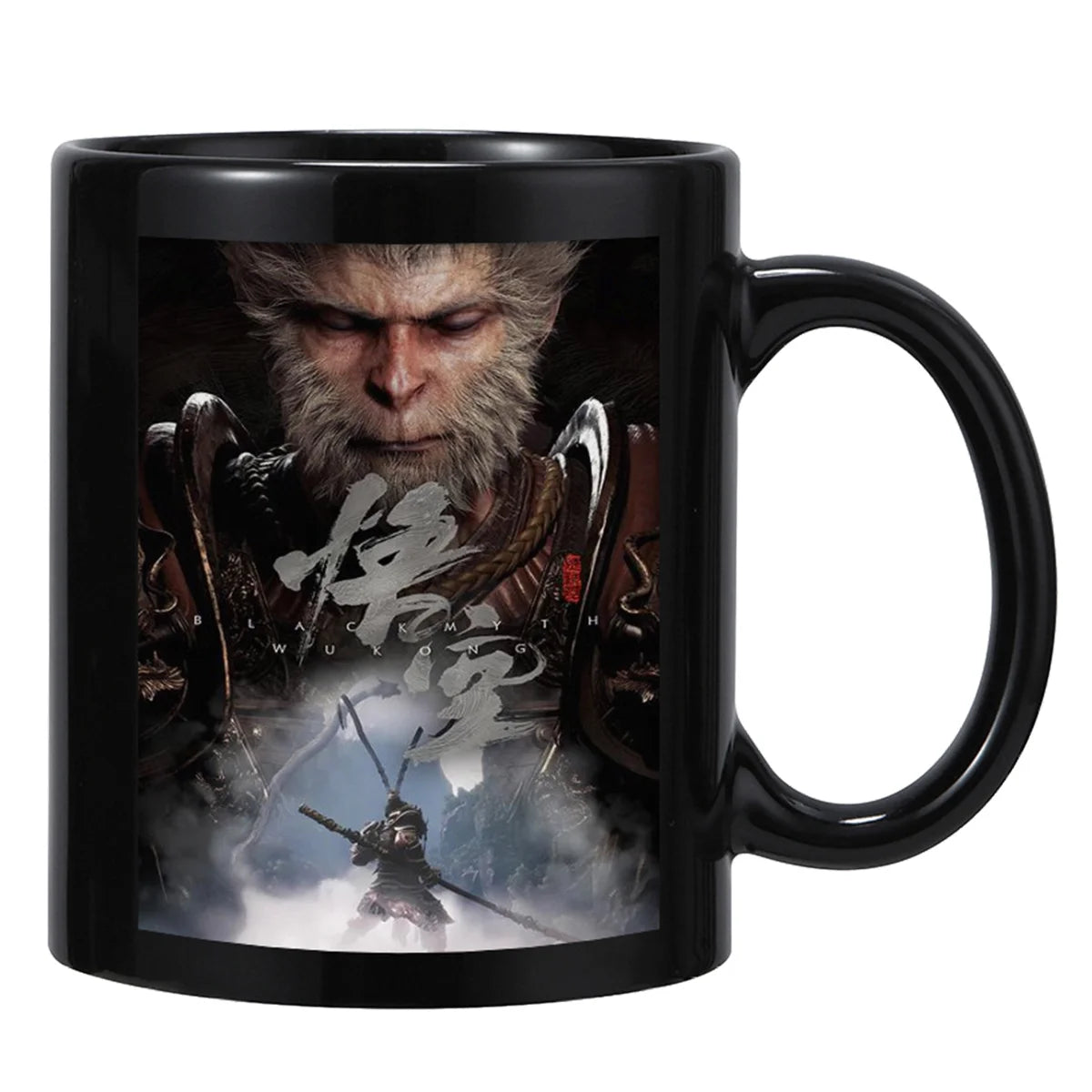 Black Myth: Wukong Ceramic Mug – Dual Spirit Edition (Black)