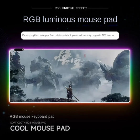 Alfombrilla de ratón RGB Wukong: guardián legendario Wukong - Mito negro