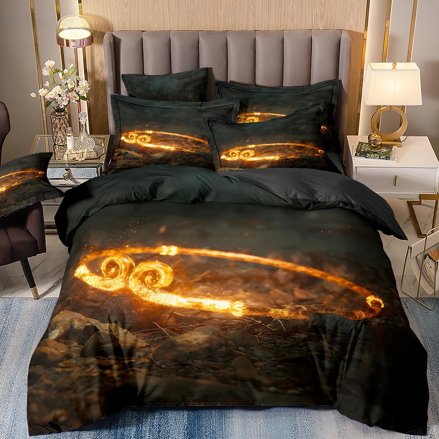 Black Myth Wukong Bedding Set – Ruyi Jingu Bang Legendary Weapon