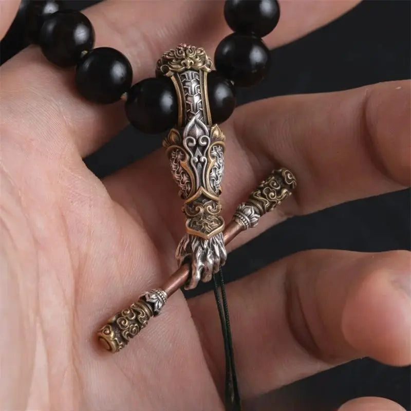 Black Myth: Wukong Monkey King Necklace – Limited Edition Legendary Staff Pendant