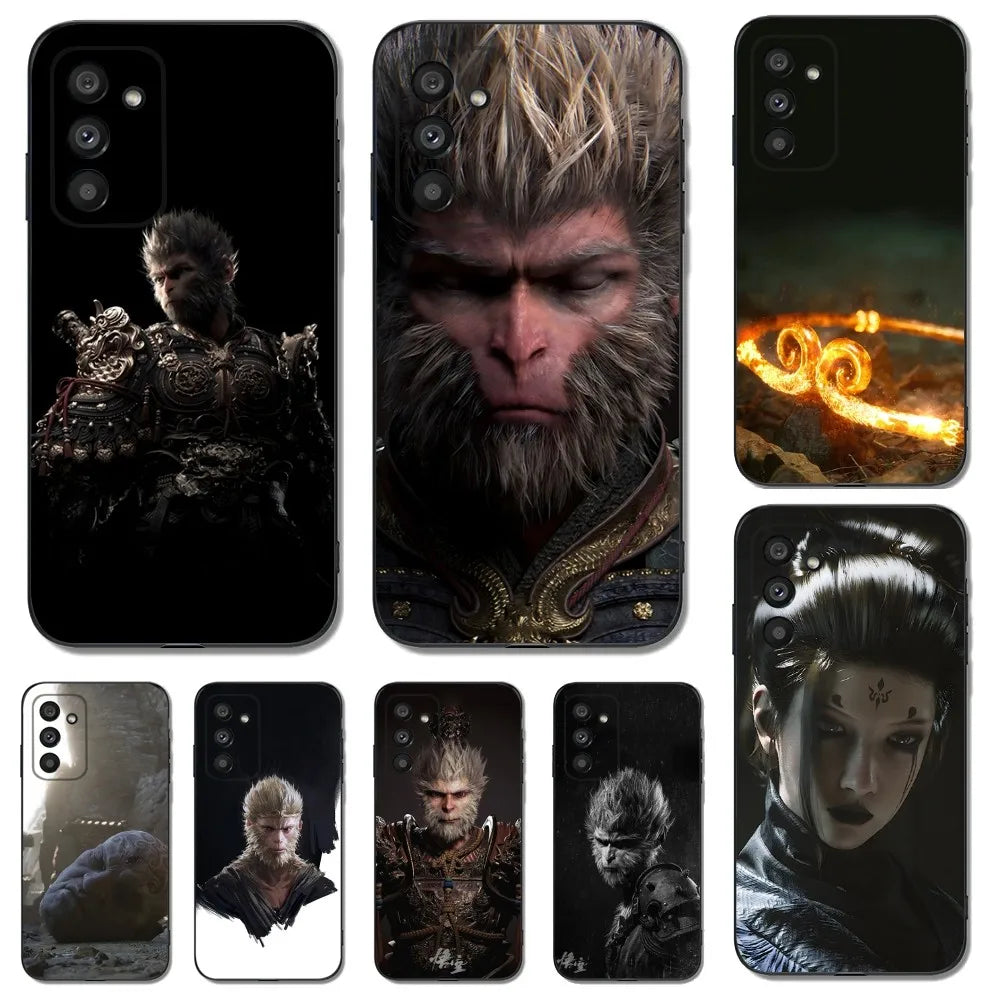 Funda para teléfono con corona llameante para Samsung - Mito negro: Wukong