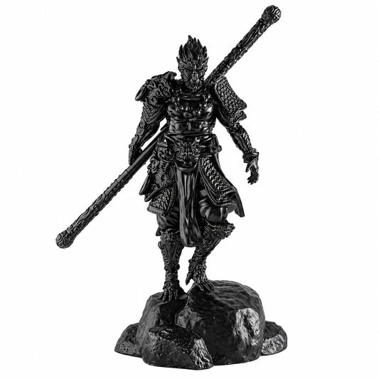 Black Myth Wukong Monkey King Shadow Black Armor 26cm Statue