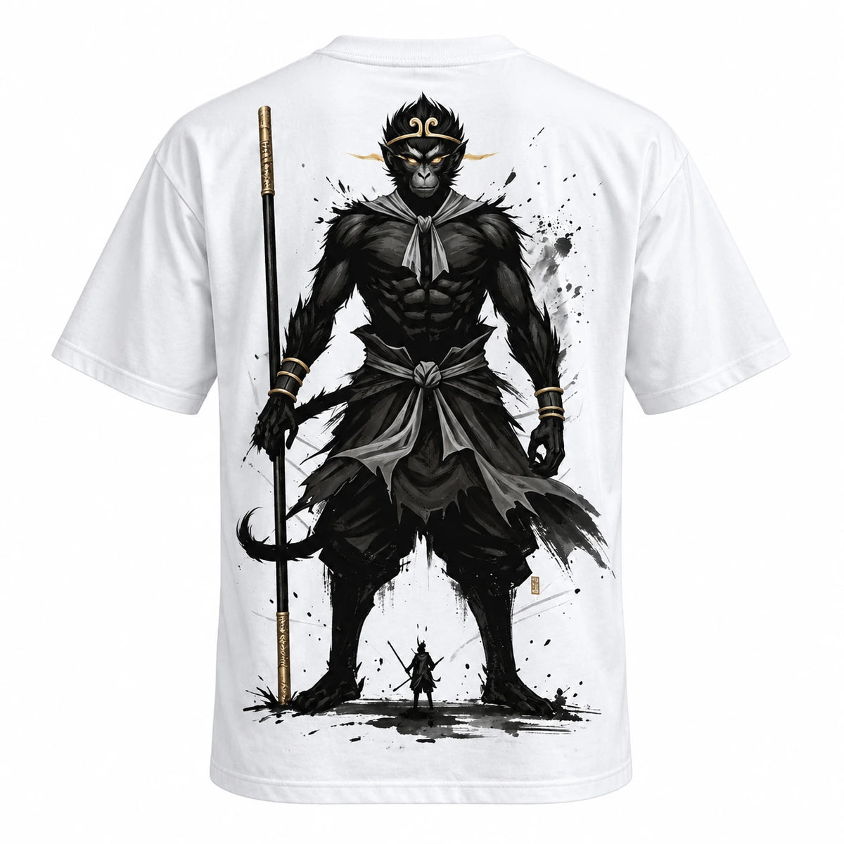 Black Myth Wukong Great Sage Monkey King White T-Shirt