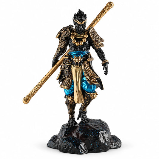 Black Myth Wukong Monkey King Black & Blue Armor 26cm Statue