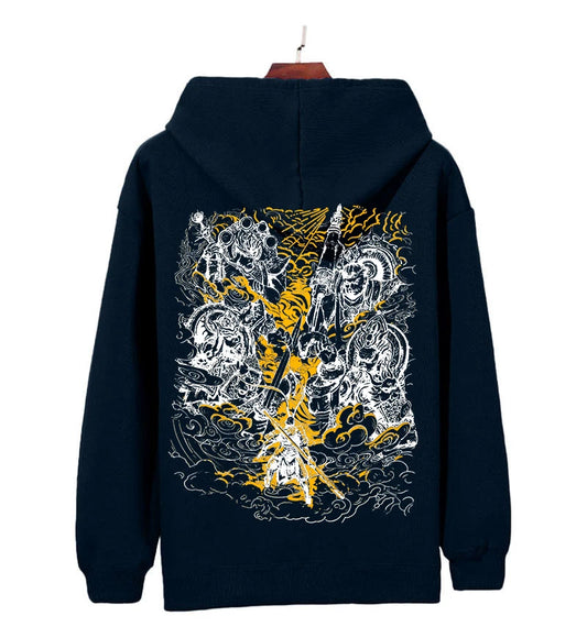 Black Myth: Wukong Sun Wukong Battle Hoodie – Limited Navy Blue Edition