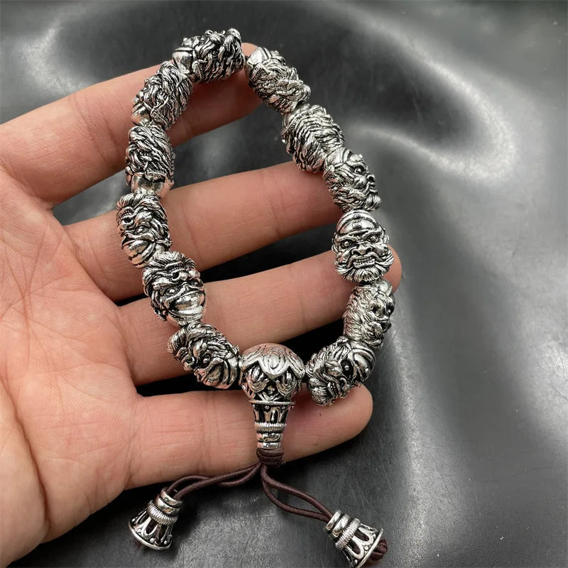 Black Myth: Zhong Kui Silver Bracelet