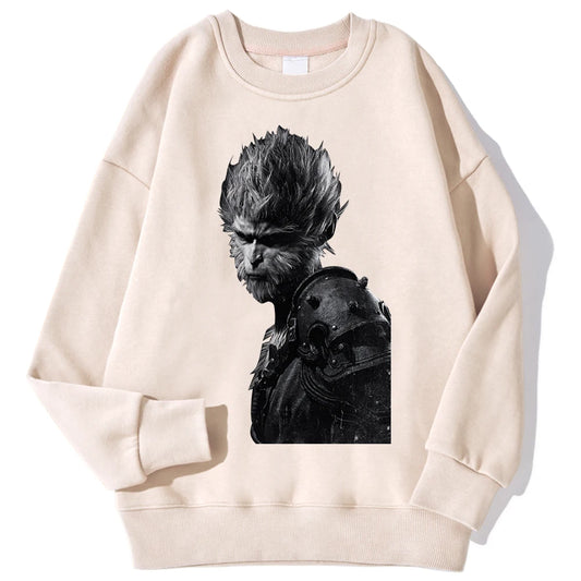 Wukong Warrior Battle Beige Sweatshirt - Black Myth: Wukong