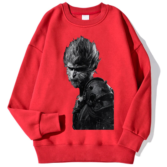 Wukong Warrior Battle Red Sweatshirt - Black Myth: Wukong