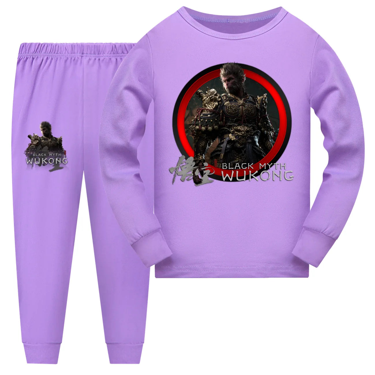 Featuring Sun Wukong - Black Myth: Wukong Red Children’s Hoodie and Jogger Set