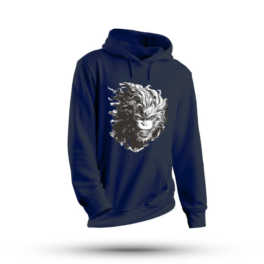 Fierce Wukong Navy Blue Hoodie - Black Myth: Wukong