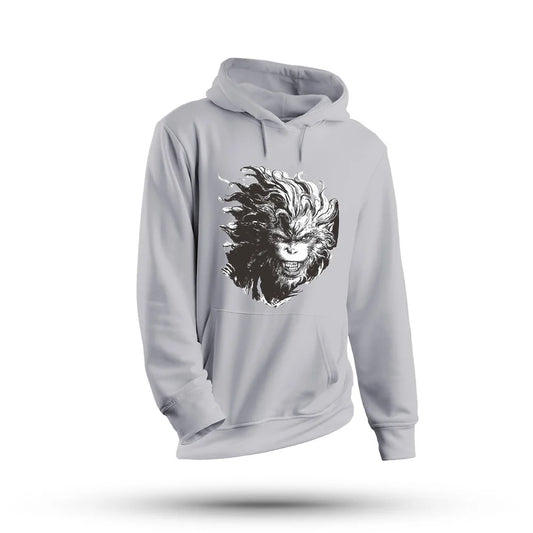 Fierce Wukong Gray Hoodie - Black Myth: Wukong