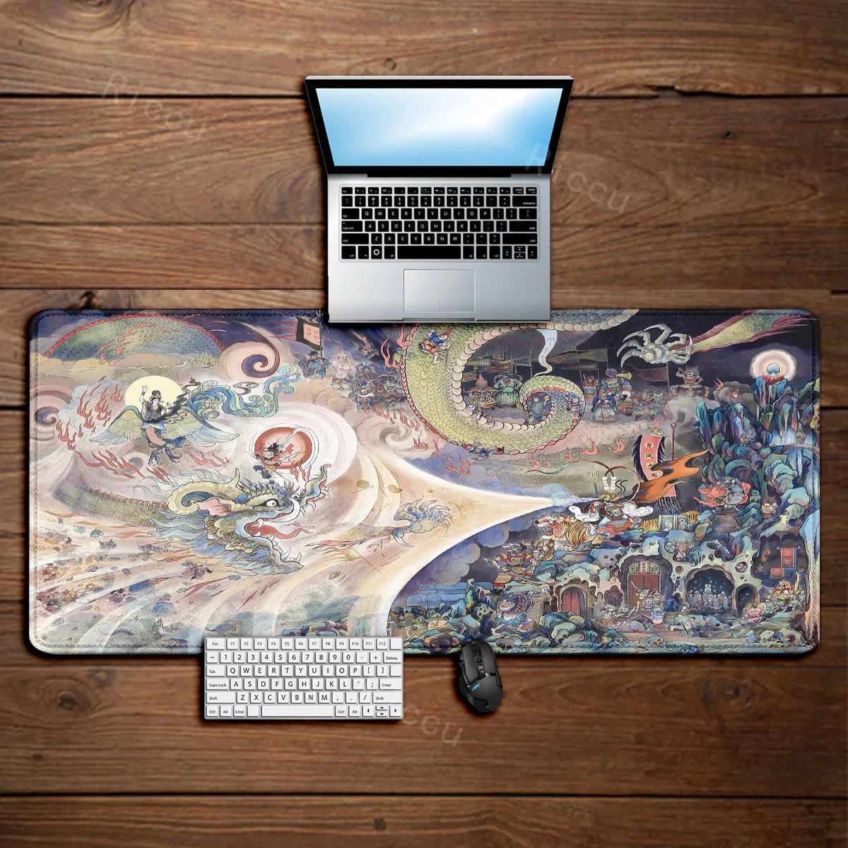 Black Myth Wukong Chinese Dragon Battle XXL Gaming Mouse Pad Desk Mat
