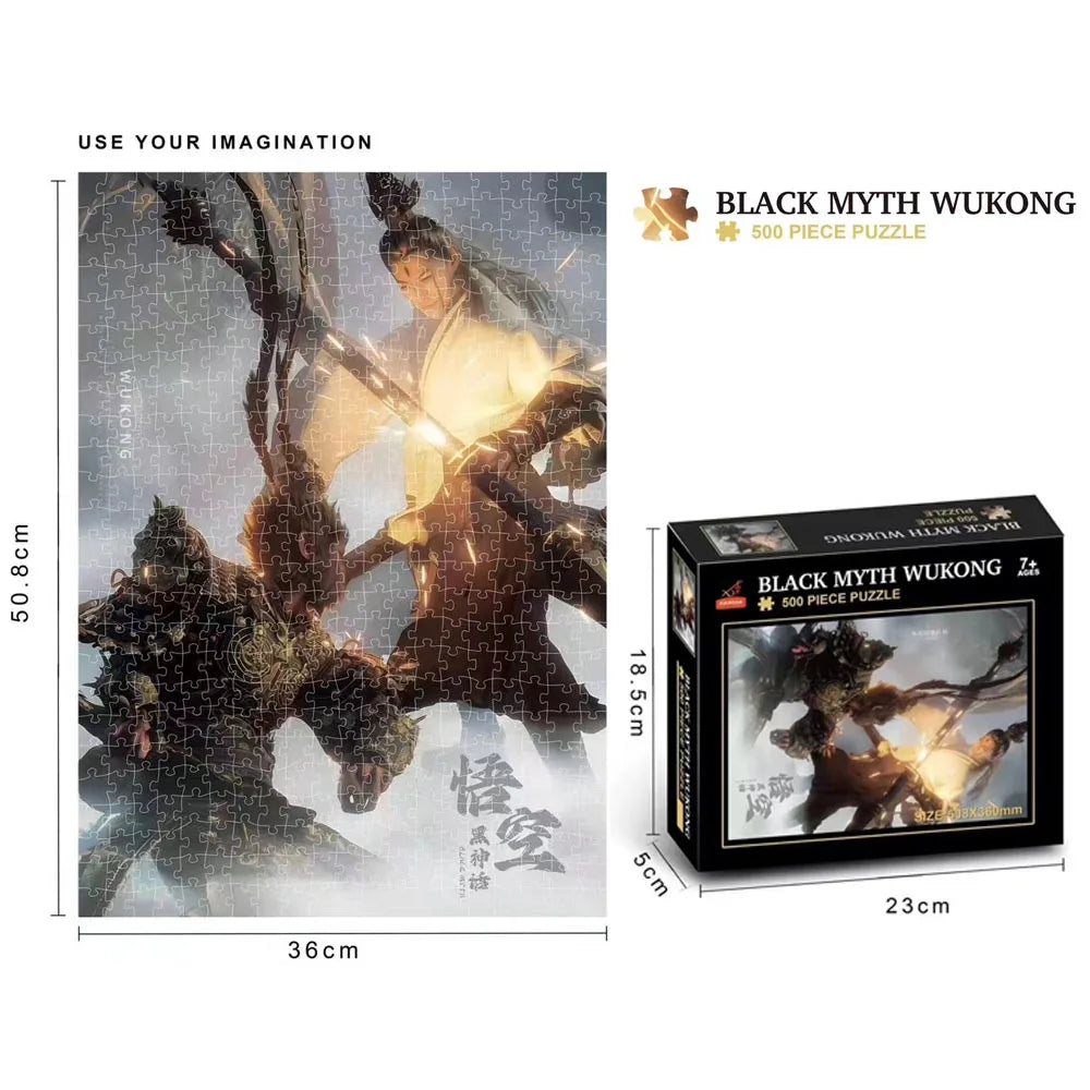 Black Myth Wukong Puzzle – Erlang, the Sacred Divinity vs Sun Wukong (500 Pieces)
