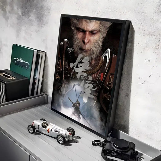 Black Myth Wukong Heroic Calligraphy Portrait Poster