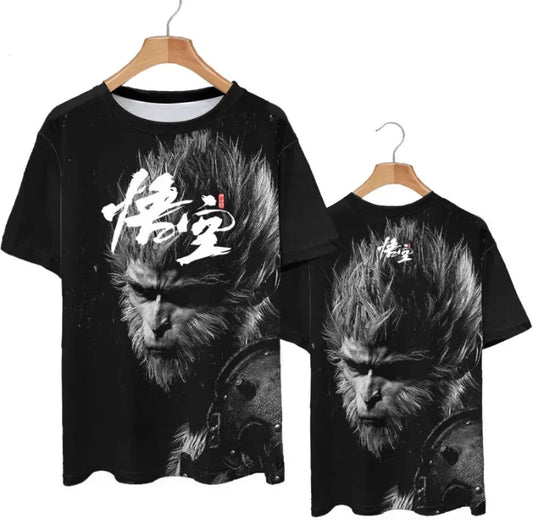 Black Myth: Wukong Black T-shirt – Wukong's Fierce Expression