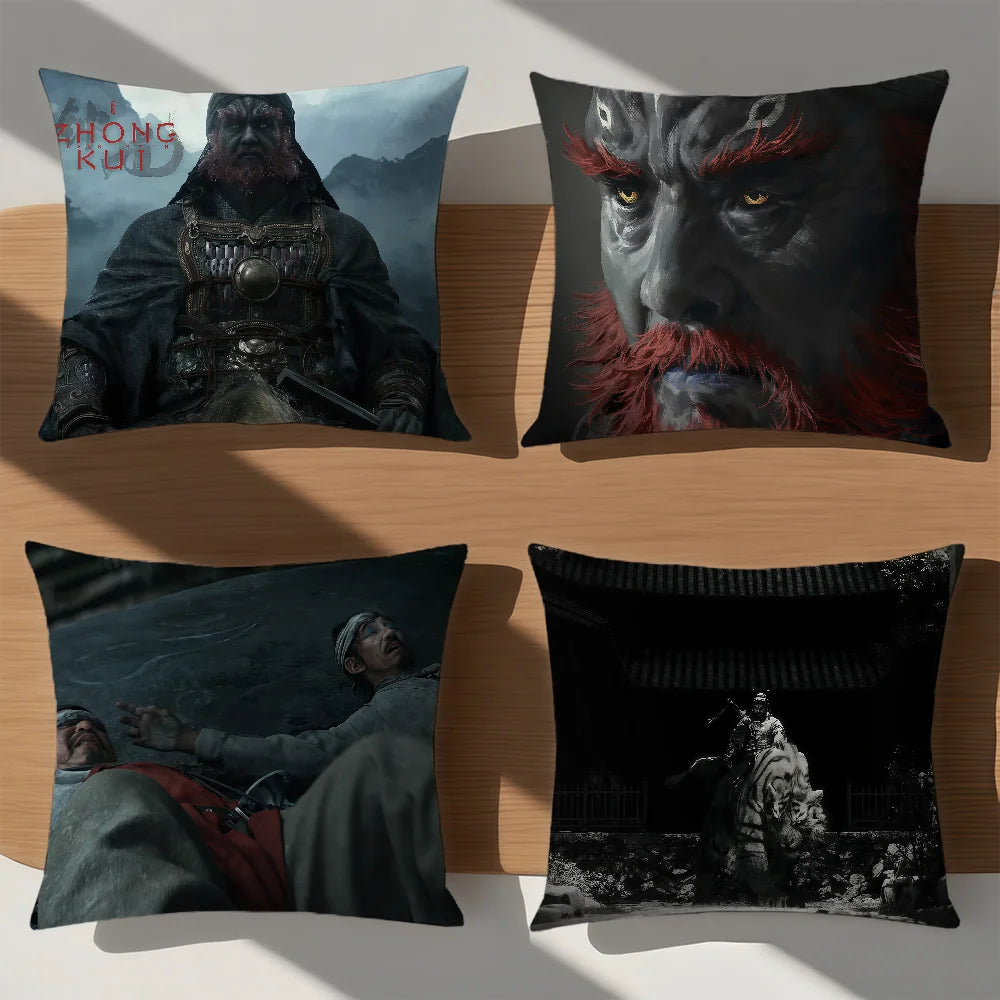 Black Myth Zhong Kui Cushion – Fierce Demon Slayer Face