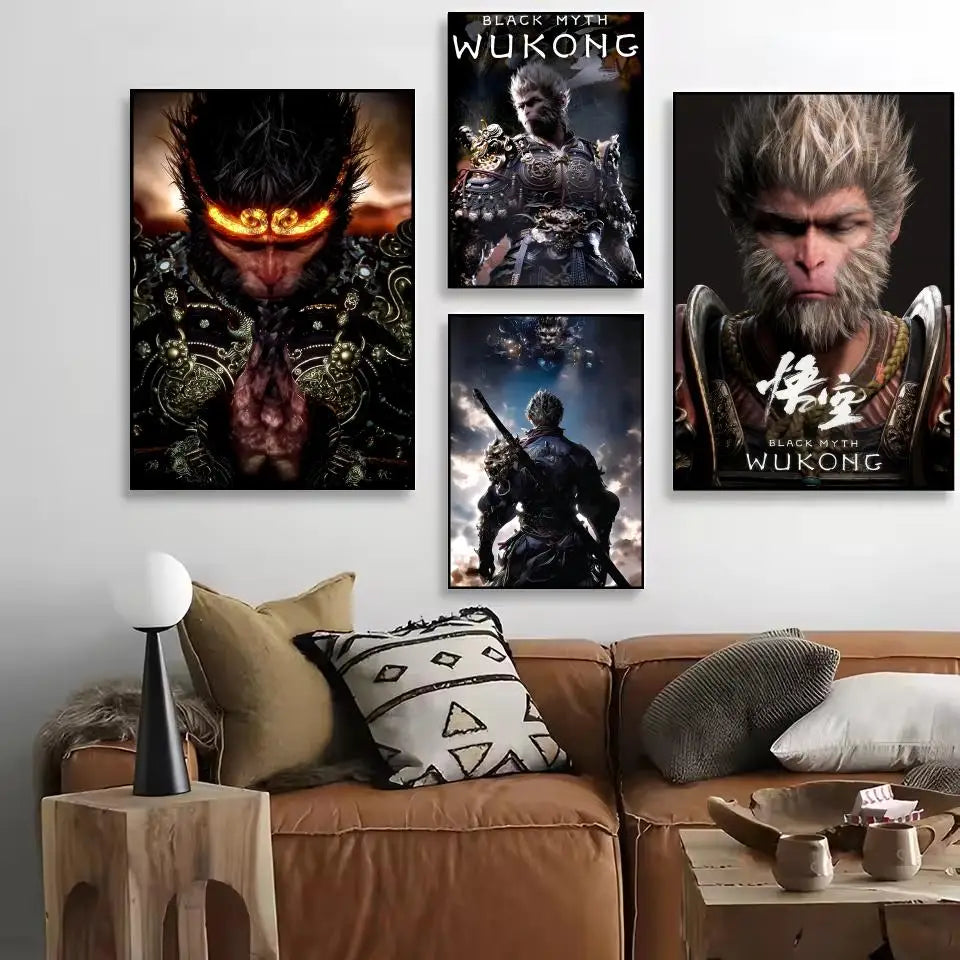 Black Myth Wukong Ink Splash Halo Poster