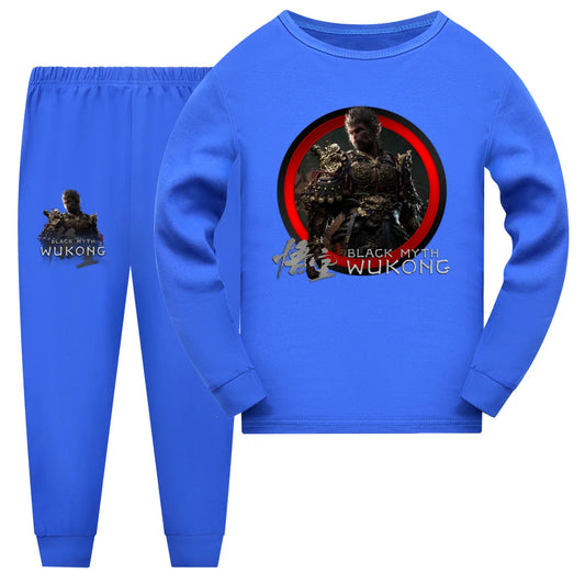 Featuring Sun Wukong - Black Myth : Wukong Blue Children’s Hoodie and Jogger Set