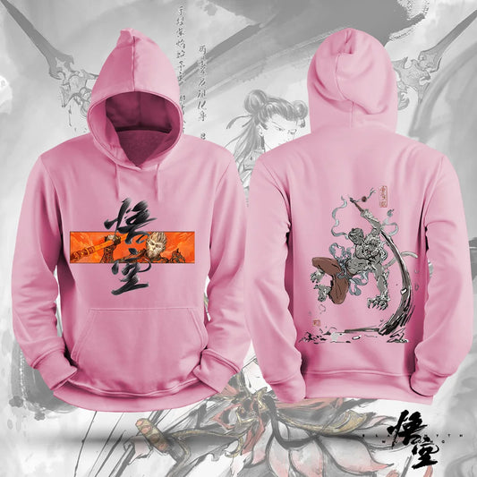 Black Myth: Wukong Pink Hoodie - Vibrant Warrior Apparel