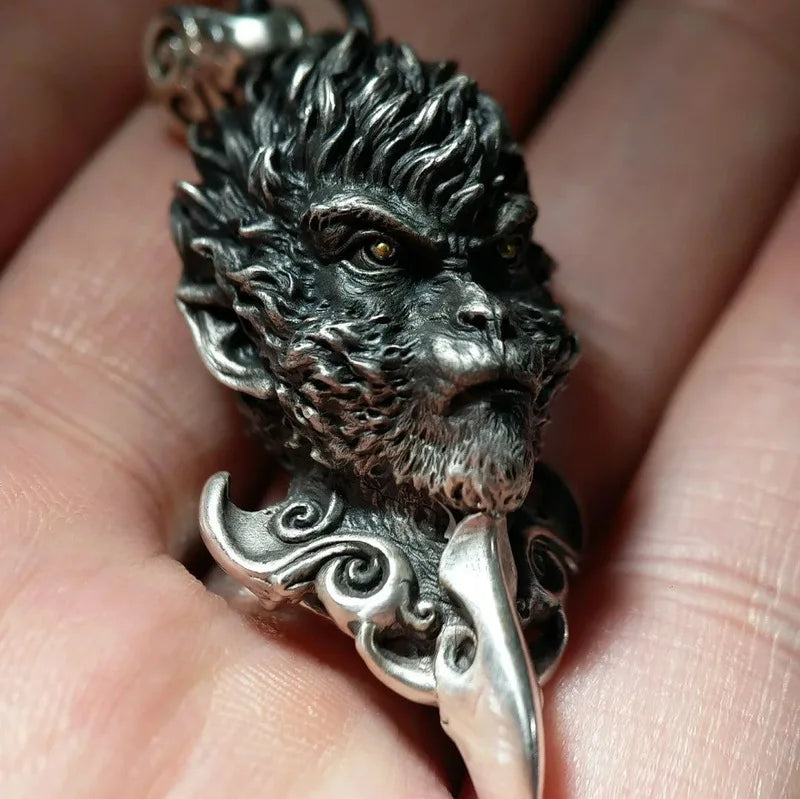 Sun Wukong Head Pendant Necklace - Black Myth : Wukong