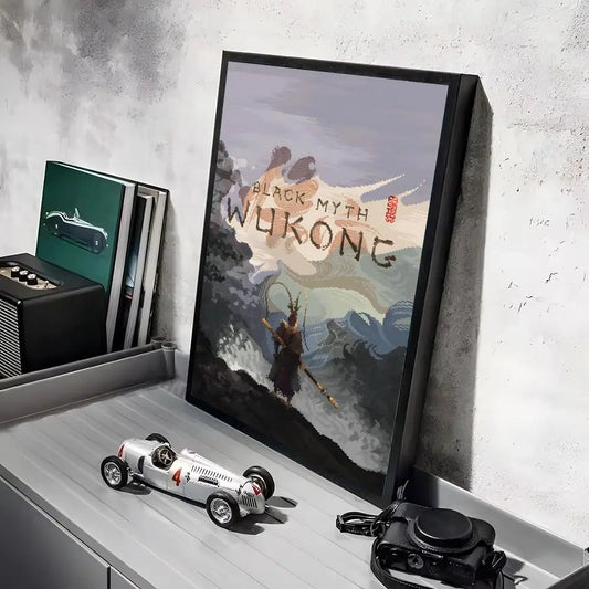 Black Myth Wukong Mountain Scroll Landscape Poster