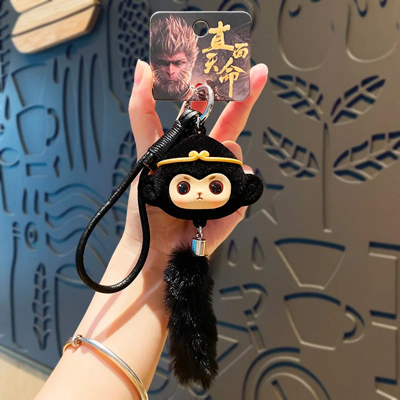 Black Myth Wukong Destined One Black Monkey Plush Keychain
