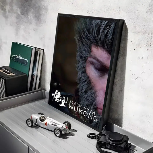 Black Myth Wukong Minimal Close-Up Monkey King Poster