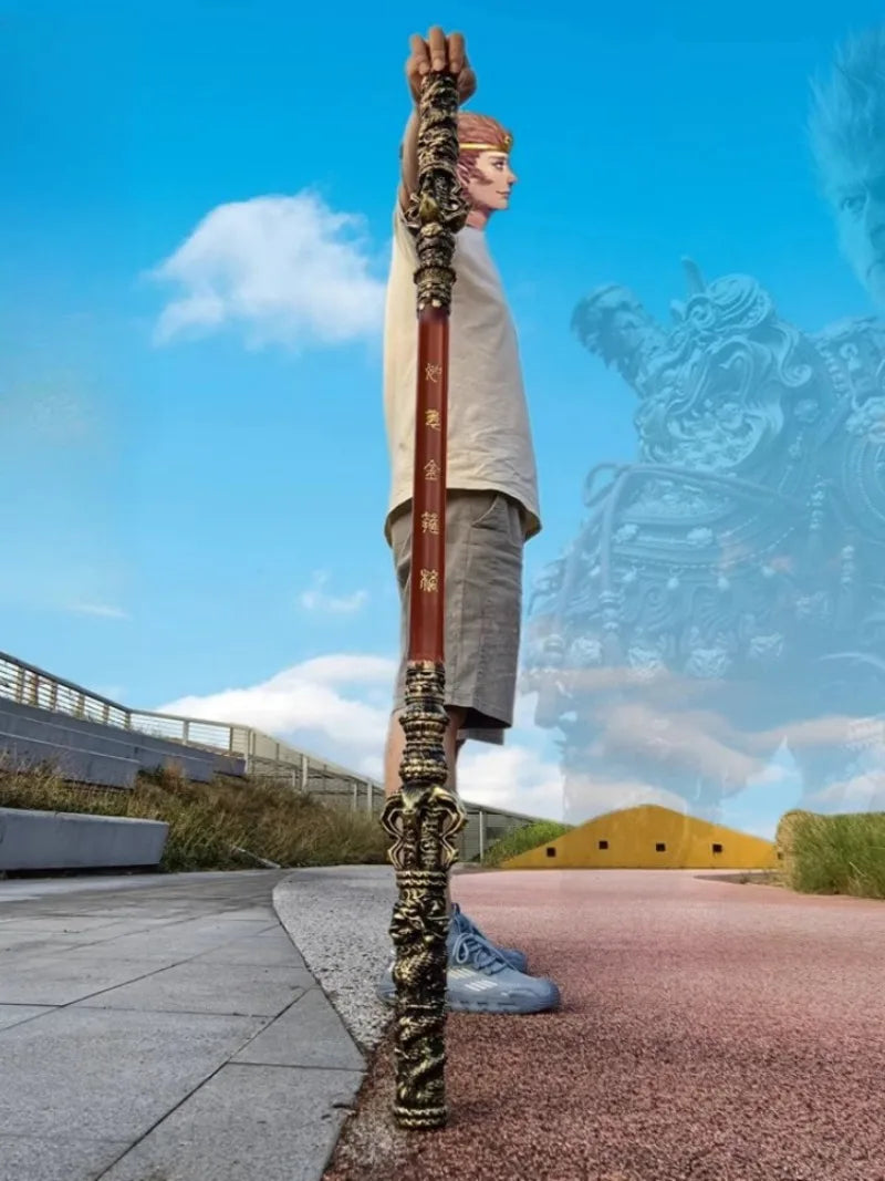 Black Myth Wukong Jingubang 70" Red Bronze Staff Replica – Sun Wukong Weapon