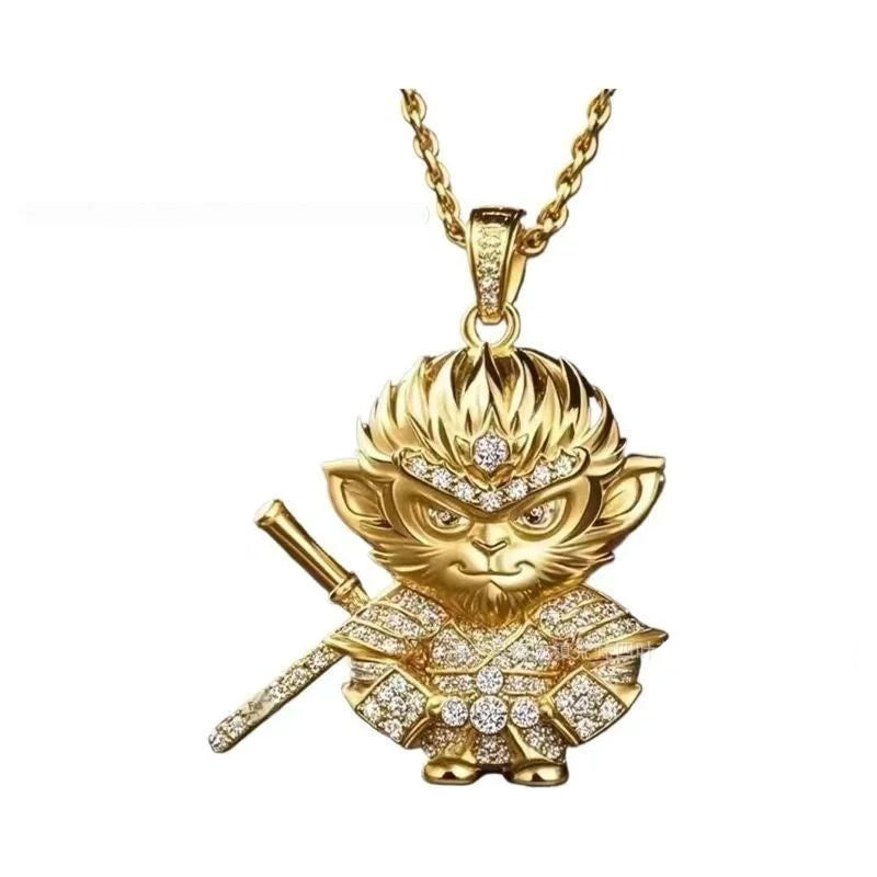 Baby Wukong Diamond Necklace - Black Myth : Wukong