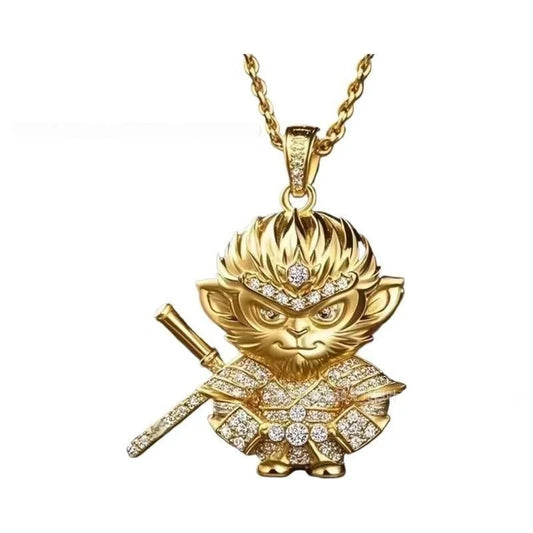 Baby Wukong Diamond Necklace - Black Myth : Wukong