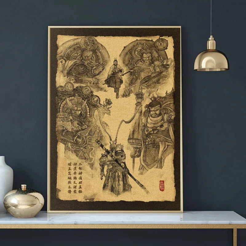 Black Myth Wukong Vintage Parchment Poster Limited Edition