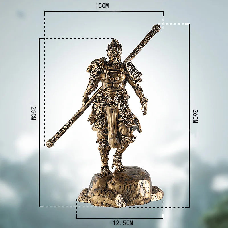 Black Myth Wukong Monkey King Warrior 26cm Bronze-Style Statue