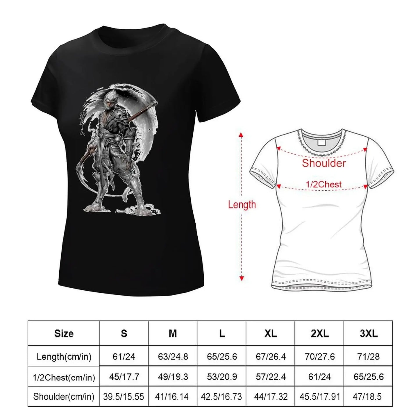 Black Myth: Wukong Women's Red T-Shirt - Embrace the Legend