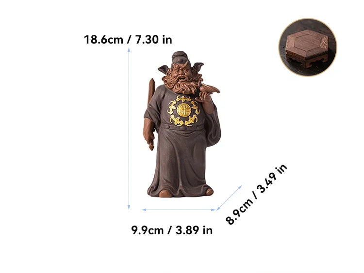Zhong Kui Taoist Master Ceramic Figurine – Black Myth