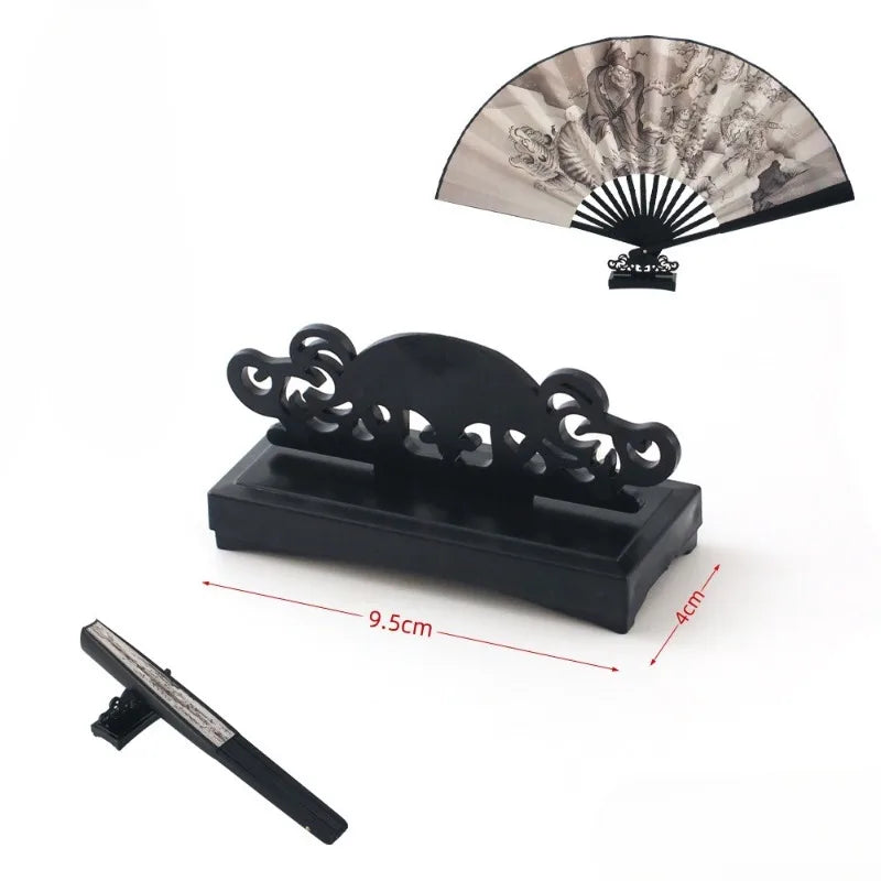 Black Myth: Zhong Kui Folding Fan – 34cm Collector’s Edition with Stand