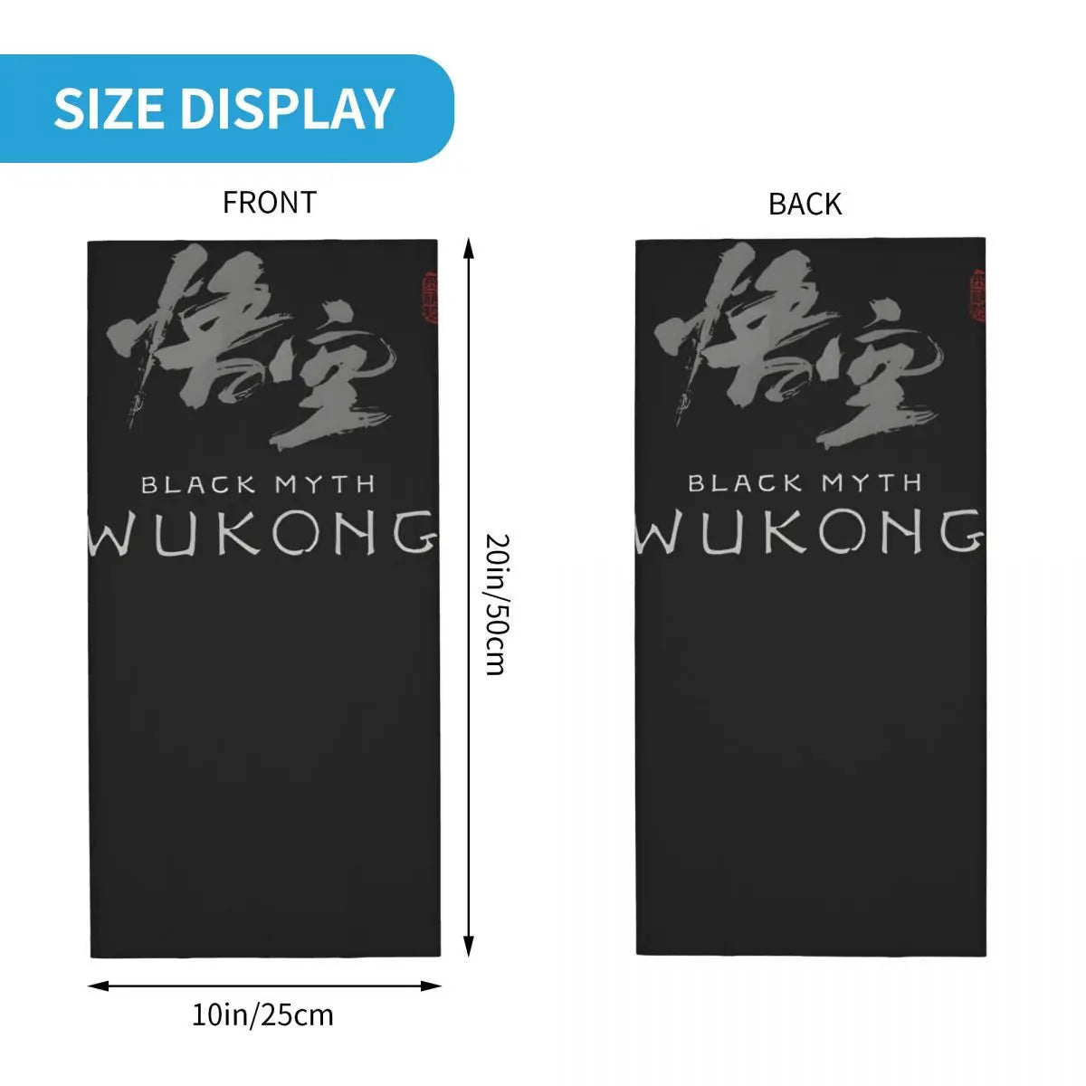 Calentador de cuello con caligrafía - Mito negro: Wukong